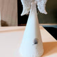 Vintage Czech Glass Angel Christmas Ornament: Hand-Painted Candle Holder