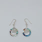 Silver Handmade Inlay Earrings Semi Precious Abalone Shell- Tree of Life