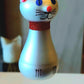 Vintage Czech Republic, Glass Blown, Hand Painted Christmas Tree Ornament - Silver Cat