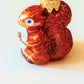 Vintage Czech Republic, Glass Blown, Hand Painted Christmas Tree Ornament - Squirrel a pair ( x 2 )