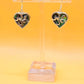 Silver Handmade Inlay Earrings Semi Precious Abalone Shell- Heart