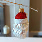 Vintage Czech Republic, Glass Blown, Hand Painted Christmas Tree Ornament - Santa Head