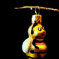 Vintage Czech Glass Bumble Bee Christmas Ornament - Hand Painted Pair