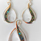 Silver Handmade Inlay Pendant/Earring Set Semi Precious Abalone Shell- Loop