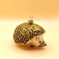 Vintage Czech Republic, Glass Blown, Hand Painted Christmas Tree Ornament - Hedgehog