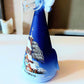 Vintage Czech Glass Angel Christmas Ornament: Hand-Painted Winter Village Candle Holder (Blue)