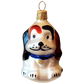 Czech Republic, Glass Blown, Hand Painted Christmas Tree Ornament - Dog