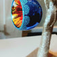 Vintage Czech Republic, Glass Blown, Hand Painted Christmas Tree Ornament - Retro Balls
