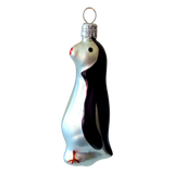 Czech Republic, Glass Blown, Hand Painted Christmas Tree Ornament - Penguin