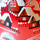 Vintage Czech Glass Angel Christmas Ornament: Hand-Painted Winter Village Candle Holder (Red)