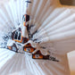 Vintage Czech Republic, Glass Blown, Hand Painted Christmas Tree Ornament - White Star Tree Topper