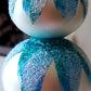 Vintage Czech Republic, Glass Blown, Hand Painted Christmas Tree Ornament - 3 Tier Snowman