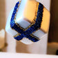 Vintage Czech Republic, Glass Blown, Hand Painted Christmas Tree Ornament - Present