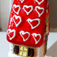 Vintage Czech Republic, Glass Blown, Hand Painted Christmas Tree Ornament - Ginger Bread House