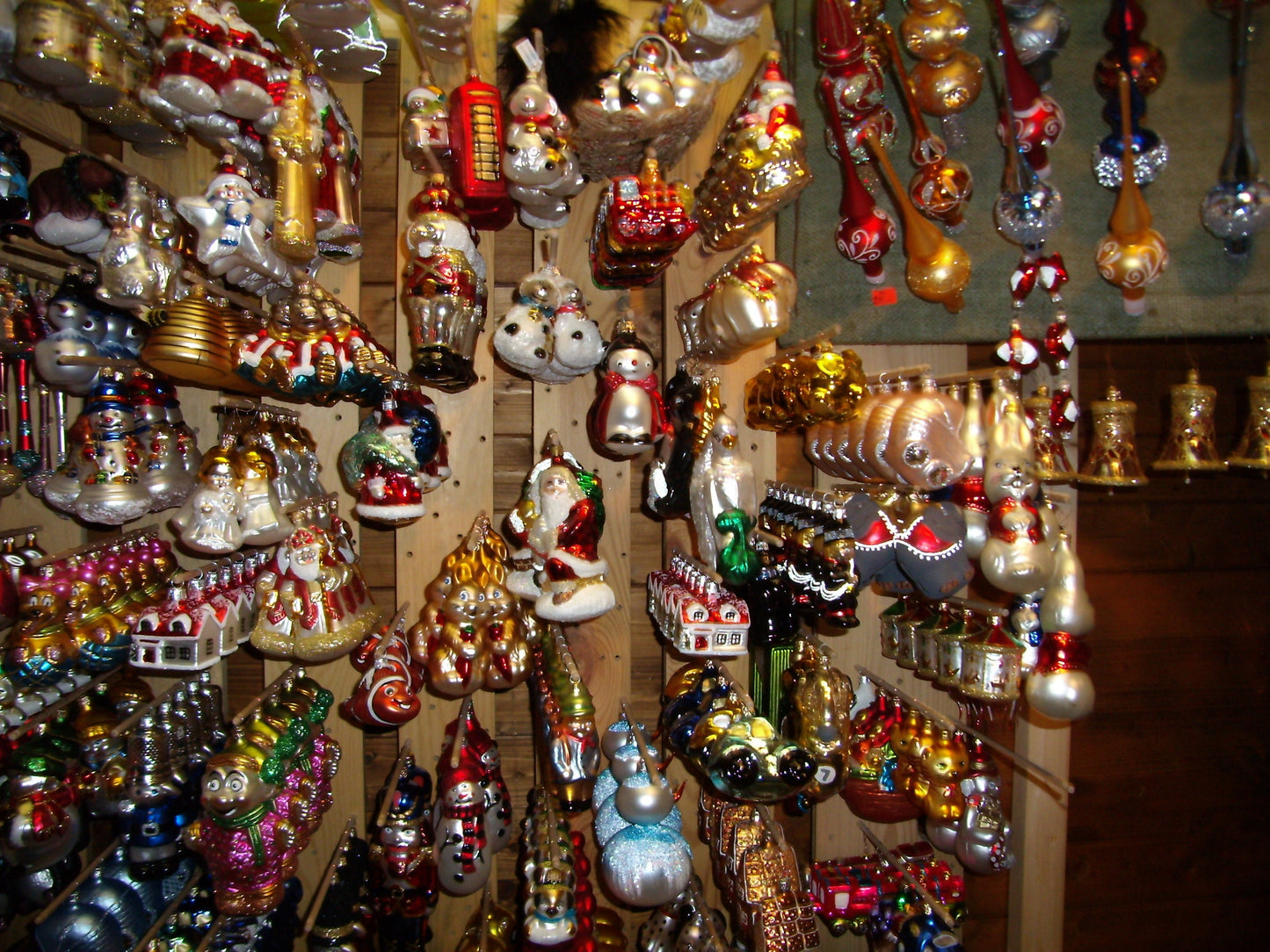 Vintage Czech Glass Bell Ornament: Hand-Painted Winter Village