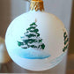 Vintage Czech Glass Christmas Ornament: Hand-Painted White Small Ball