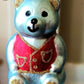 Vintage Czech Republic, Glass Blown, Hand Painted Christmas Tree Ornament - Teddy a pair ( x 2 )