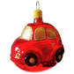 Czech Republic, Glass Blown, Hand Painted Christmas Tree Ornament - Car
