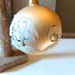 Vintage Czech Glass Christmas Ornament: Hand-Painted Gold large Ball
