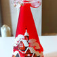 Vintage Czech Glass Angel Christmas Ornament: Hand-Painted Winter Village Candle Holder (Red)
