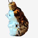 Vintage Czech Republic, Glass Blown, Hand Painted Christmas Tree Ornament - Hedgehog a pair ( x 2 )