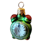 Hand-Painted Glass Alarm Clock Christmas Ornament - Czech Republic (Pair)