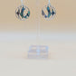 Silver Handmade Inlay Earrings Semi Precious Abalone Shell- Multi