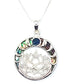 Silver Handmade Inlay Pendant Semi Precious Abalone Shell- Emblem