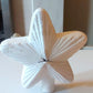Vintage Czech Republic, Glass Blown, Hand Painted Christmas Tree Ornament - White Star Tree Topper