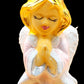 Vintage Czech Republic, Glass Blown, Hand Painted Christmas Tree Ornament - Pink Angel