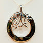 Silver Handmade Inlay Pendant Semi Precious Abalone Shell- Tree of Life