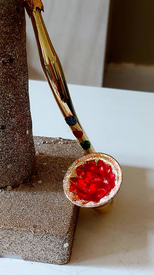 Vintage Czech Republic, Glass Blown, Hand Painted Christmas Tree Ornament - Saxaphone