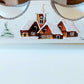Vintage Czech Glass Christmas Ornament: Hand-Painted House Candle Holder