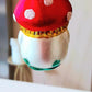 Vintage Czech Republic, Glass Blown, Hand Painted Christmas Tree Ornament - Mushroom Child