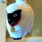Vintage Czech Republic, Glass Blown, Hand Painted Christmas Tree Ornament - Sheep
