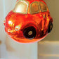 Vintage Czech Republic, Glass Blown, Hand Painted Christmas Tree Ornament - Car