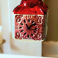 Vintage Czech Republic, Glass Blown, Hand Painted Christmas Tree Ornament - Clock