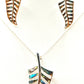 Silver Handmade Inlay Pendant/Earring Set Semi Precious Abalone Shell- Leaf
