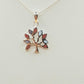 Silver Handmade Inlay Pendant Semi Precious Natural Shell- Tree