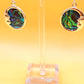 Silver Handmade Inlay Pendant/Earring Set Semi Precious Abalone Shell- Moon