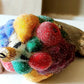 Vintage Czech Republic, Glass Blown, Hand Painted Christmas Tree Ornament - Large Fruit Cone Silver