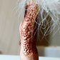 Vintage Czech Republic, Glass Blown, Hand Painted Christmas Tree Ornament - Boot Baby Pink
