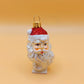 Vintage Czech Republic, Glass Blown, Hand Painted Christmas Tree Ornament - Santa Head