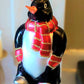 Vintage Hand Painted Glass Penguin Christmas Ornament - Czech Republic