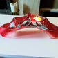 Vintage Czech Glass Christmas Ornament: Hand-Painted Candle Holder