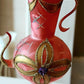 Vintage Czech Republic, Glass Blown, Hand Painted Christmas Tree Ornament - Genie Lamp Pink