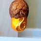 Vintage Czech Republic, Glass Blown, Hand Painted Christmas Tree Ornament - Lion
