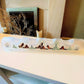 Vintage Czech Hand-Painted Glass Christmas Ornament Candle Holder