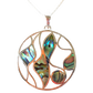 Silver Handmade Inlay Pendant Semi Precious Abalone Shell- Multi