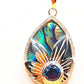 Silver Handmade Inlay Pendant Semi Precious Abalone Shell- Flower